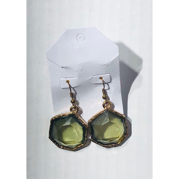 Honeycomb Necklace and Earring Set Green Gold Custom Made - Picture 4 of 5